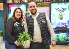 Anneke van Pelt and Steef de Lange of Nolina were at the fair, in addition to their pot rose assortment, with the Clemtais from the Garland Collection and the Agapanthus.